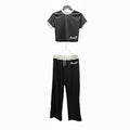 Haviin🌪️ 2pcs crop top and stretch pants