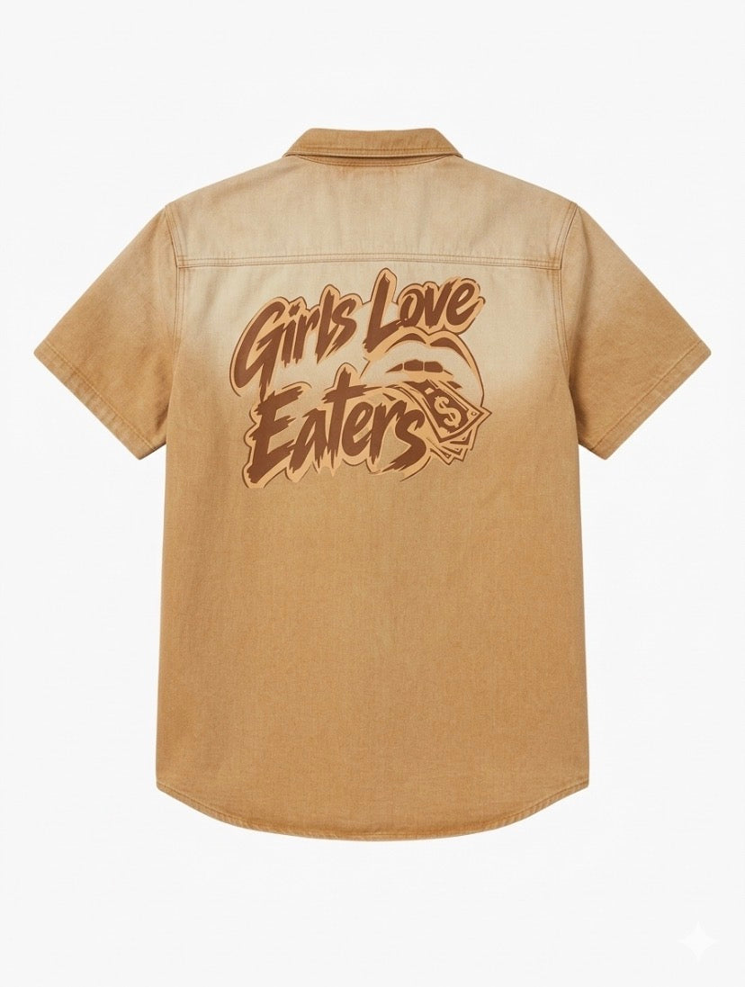 Girls Love Eaters💰 Jean button up